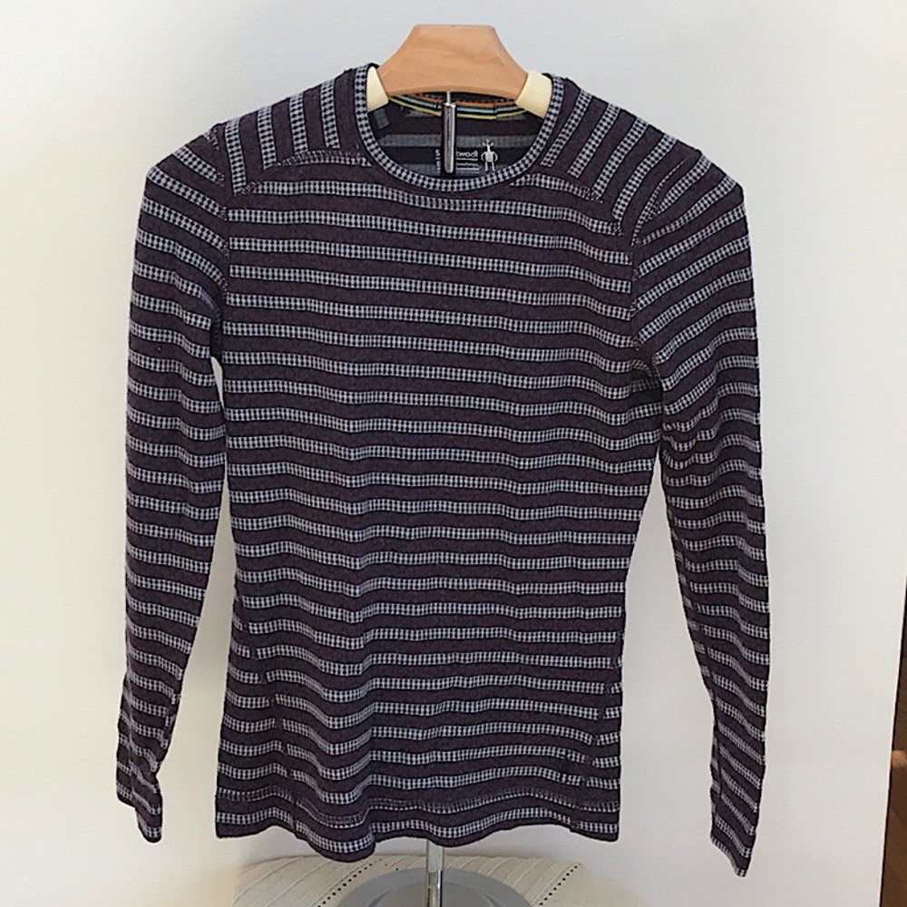EUC Smartwool Merino 250 Base Layer Shirt Womens Small Long Sleeve top S Purple